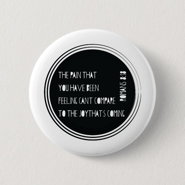 The Joy That's Coming Romans 8:18 2 Inch Round Button (Front)