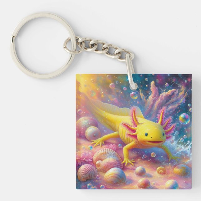 The Joyful Axolotl Keychain (Front)