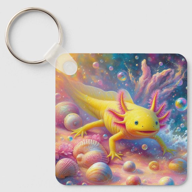 The Joyful Axolotl Keychain (Front)