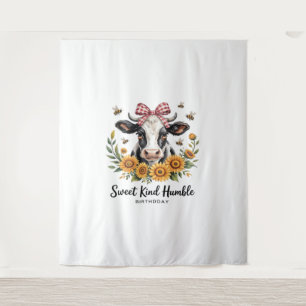 The Joyfull Strawberry Cow  Cow love Classic T-Shi Tapestry