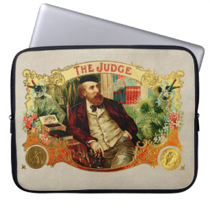 The Judge Vintage Cigar Box Label Laptop Sleeve