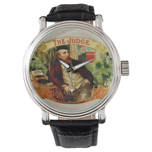The Judge Vintage Cigar Box Label Watch (Front)