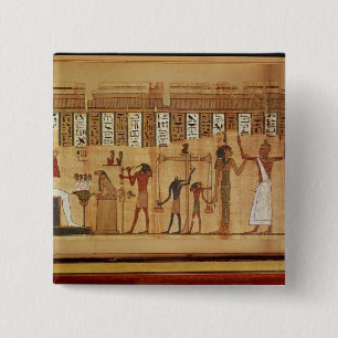 The Judgement of Osiris, detail 2 Inch Square Button