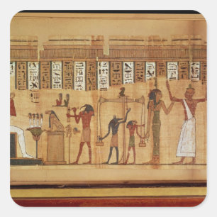 The Judgement of Osiris, detail Square Sticker