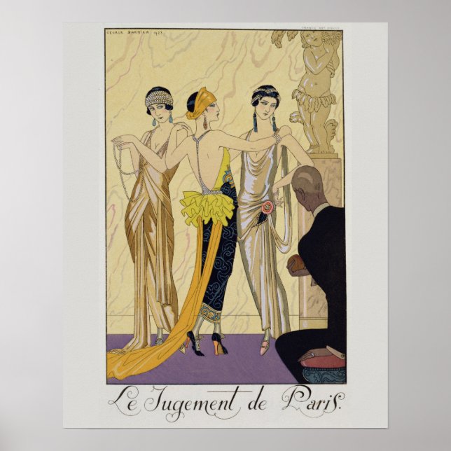 The Judgement of Paris, 1920-30 (pochoir print) Poster (Front)