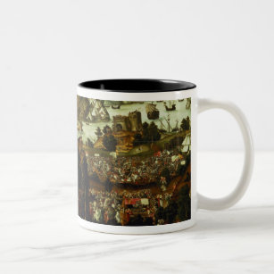 The Judgement of Paris and the Trojan War, 1540 Two-Tone Coffee Mug