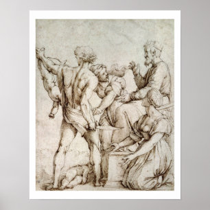 The Judgement of Solomon (pen & ink) Poster