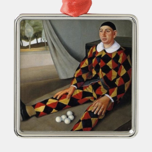 The Juggler (by Antonio Donghi) Metal Ornament (Front)