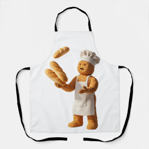The Juggling Baker Mascot with Baguettes Apron