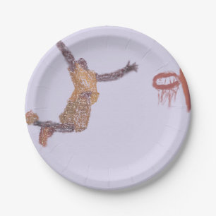 The #Jump for the #Basketball #Hoop Paper Plate