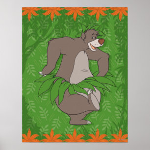 The Jungle Book Baloo with Grass Skirt Poster