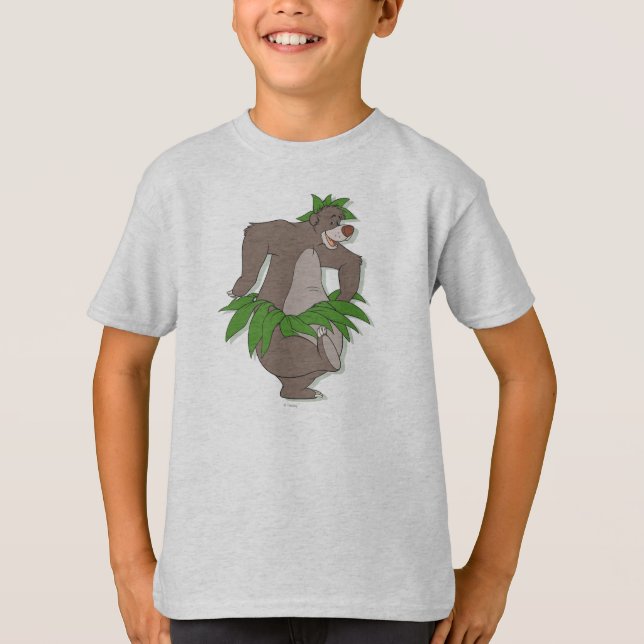 The Jungle Book Baloo with Grass Skirt T-Shirt (Front)