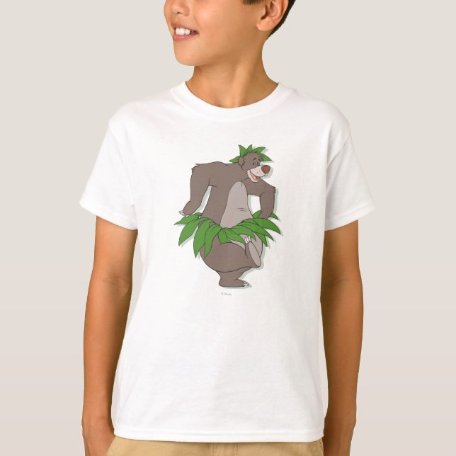 The Jungle Book Baloo with Grass Skirt T-Shirt (Front)
