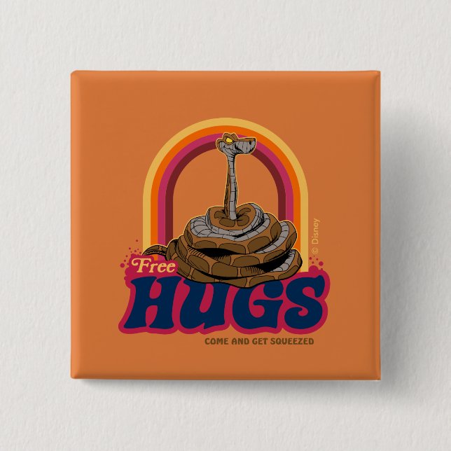 The Jungle Book | Free Hugs 2 Inch Square Button (Front)