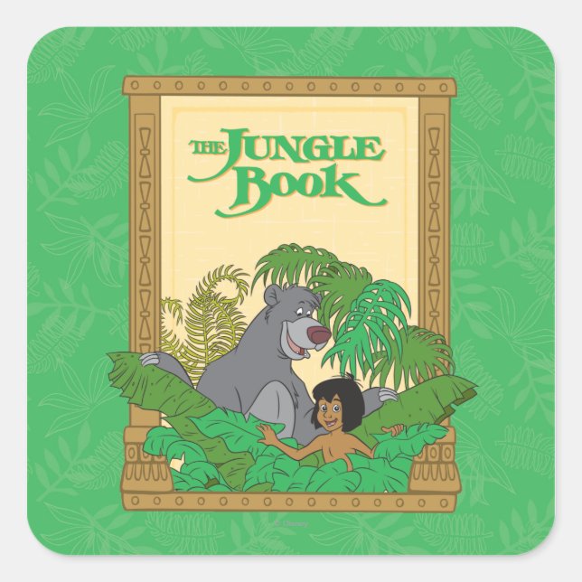 The Jungle Book - Mowgli and Baloo Square Sticker (Front)