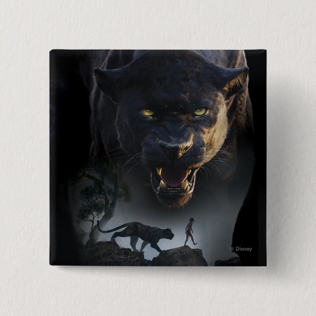 The Jungle Book | Push the Boundaries 2 Inch Square Button (Front)