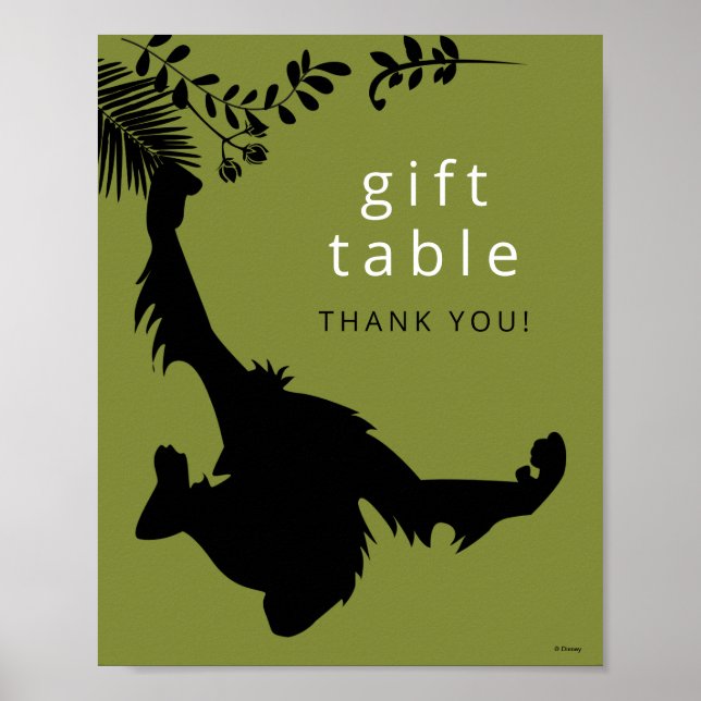 The Jungle Book Silhouette Birthday Table Card Poster (Front)