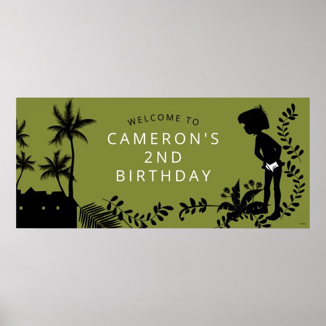 The Jungle Book Silhouette Birthday Welcome Poster (Front)