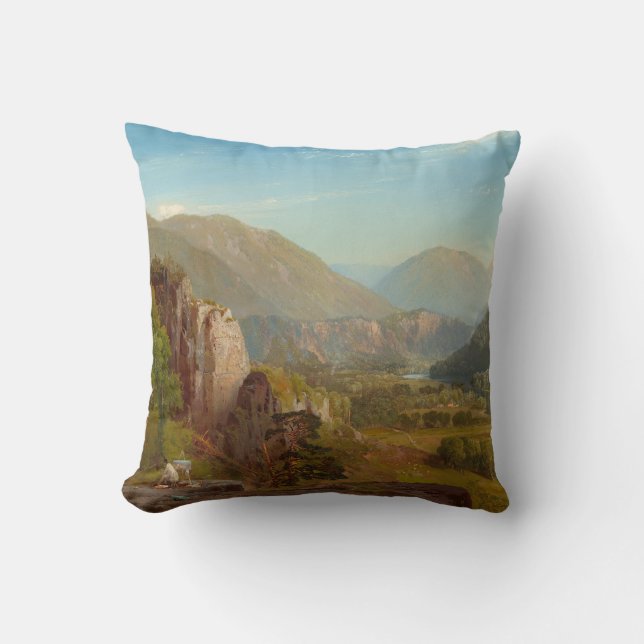 The Juniata River, Pennsylvania by Thomas Moran Throw Pillow (Front)