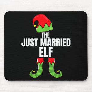 The Just Married Elf Matching Family Christmas Gro Mouse Pad