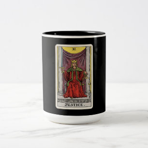 The Justice Tarot Two-Tone Coffee Mug