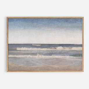 The Jutland seascape , oil vintage  Poster