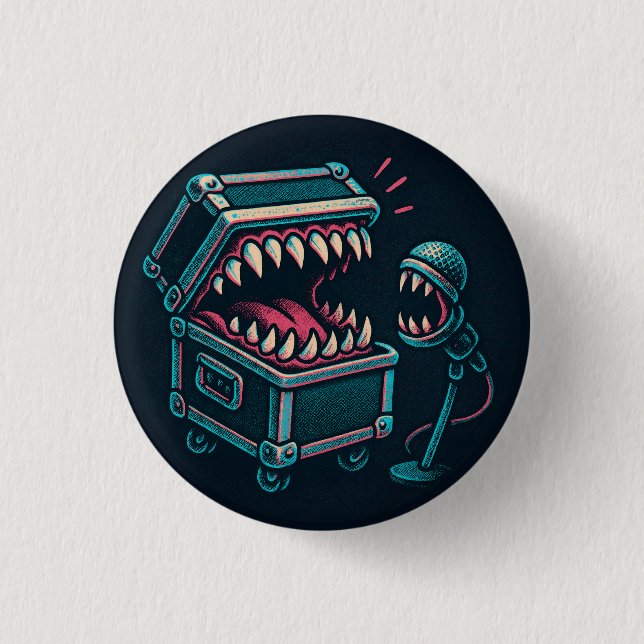 The Karaoke Mimic 1 Inch Round Button (Front)
