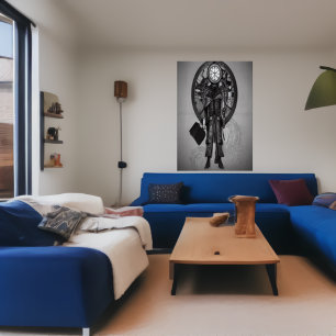 The keeper of time   AI Art Poster