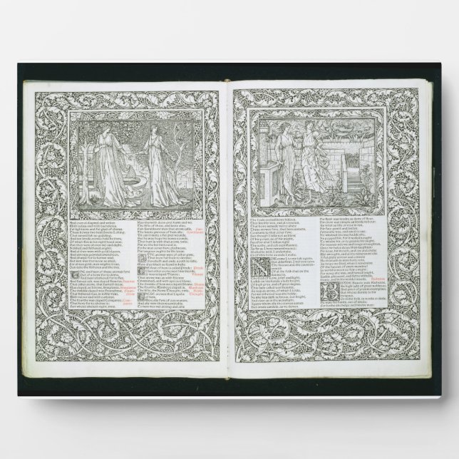 The 'Kelmscott Chaucer', published 1896 by the Kel Plaque (Front)