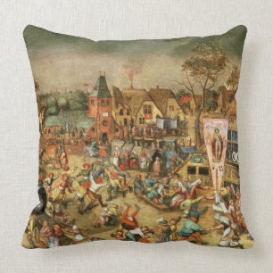 The Kermesse of the Feast of St. George Throw Pillow