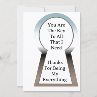 The Key Anniversary Card