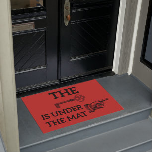 The Key Is Under The Mat Welcome Mat