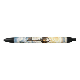 The Key of Eternity – Steampunk Wings  Black Ink Pen