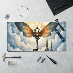 The Key of Eternity – Steampunk Wings Desk Mat