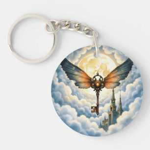 The Key of Eternity – Steampunk Wings  Keychain