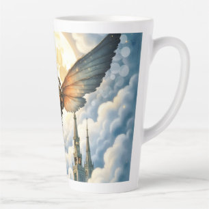 The Key of Eternity – Steampunk Wings  Latte Mug