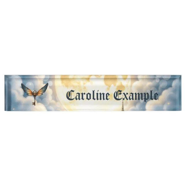 The Key of Eternity – Steampunk Wings  Nameplate (Front)