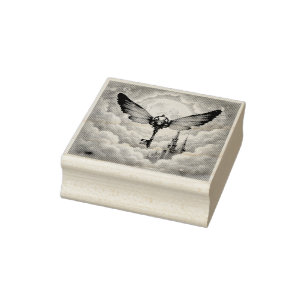 The Key of Eternity – Steampunk Wings  Rubber Stamp