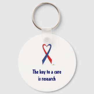 The key to a cure is research keychain