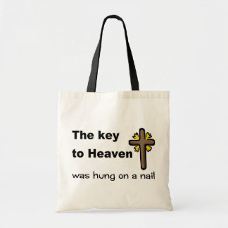 The key to Heaven was hung on a nail Christian Tote Bag