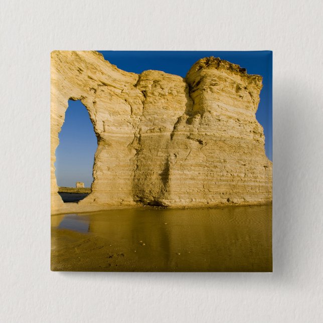 The Keyhole of the Monument Rocks aka Chalk 2 Inch Square Button (Front)