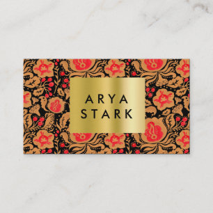 The Khokhloma Kulture Pattern Business Card