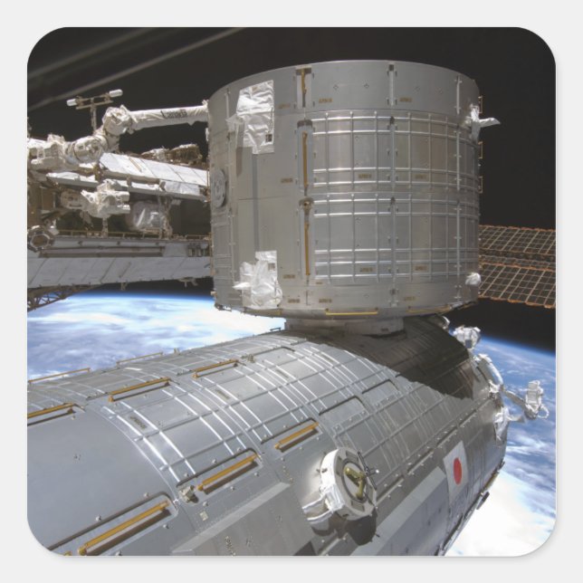 The Kibo Japanese Pressurized Module 2 Square Sticker (Front)
