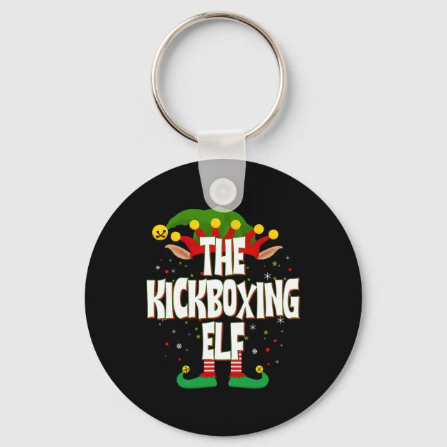 The Kickboxing Elf Christmas  Keychain (Front)