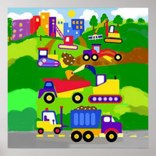 The kid construction zone poster