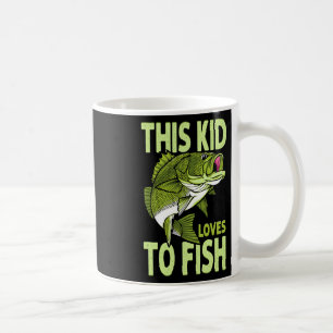 The Kid Loves To Fish Fishing Kid Coffee Mug