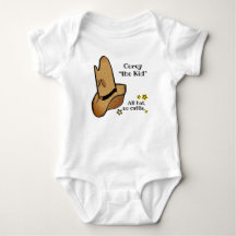 The Kid western cowboy cowgirl baby jumpsuit white
