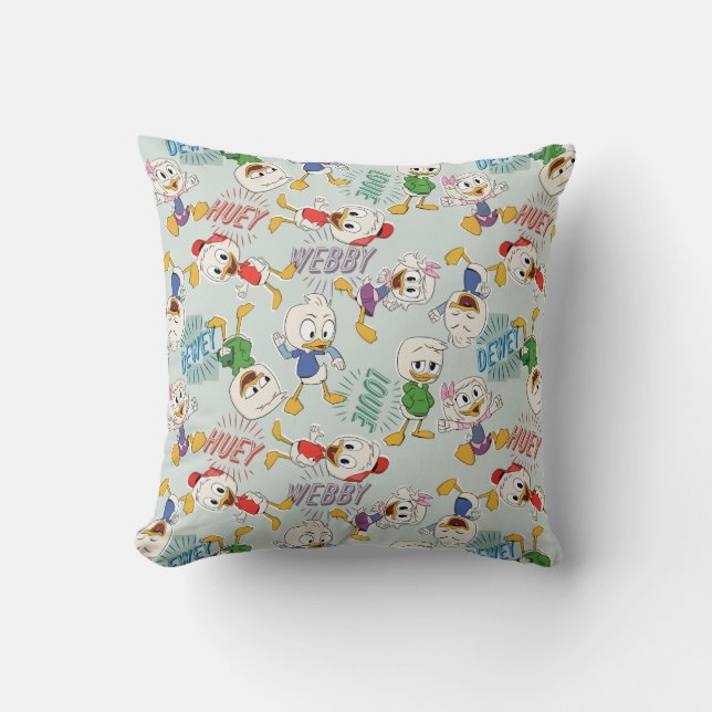 The Kids are Back in Town Pattern Throw Pillow (Front)
