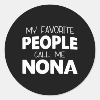 The Kids Call Me Nona Funny Classic Round Sticker