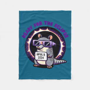The Kids Ready Total Solar Eclipse Armadillo Fleece Blanket